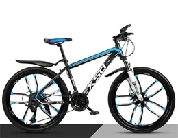 WJSW Mountain Bike WJSW Mountain Bike Hardtail, Bicicletta da Montagna 26 Pollici con Doppia Sospensione in Acciaio al Carbonio (Colore: Nero Blu, Dimensioni: 27 velocità)