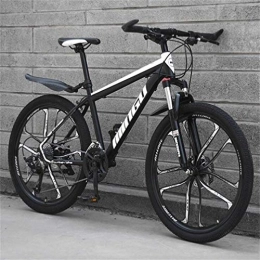 WJSW Mountain Bike WJSW Mountain Bike per Adulti City Road Bicycle - Commuter City Hardtail Bike Unisex (Colore: Nero Bianco, Misura: 27 velocità)