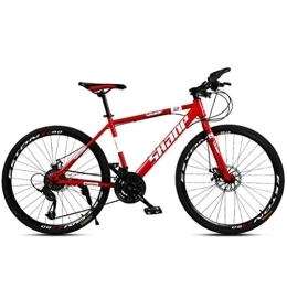 WJSW Mountain Bike WJSW Mountain Bike per Adulti Telaio di Assorbimento degli Urti in Acciaio al Carbonio - City Road Bicycle (Colore: Rosso, Dimensioni: 30 velocità)