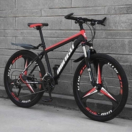 WJSW Mountain Bike WJSW Smorzamento Fuoristrada Mens MTB - Hardtail Mountain Bikes Pendolare City Hardtail Bike (Colore: Nero Rosso, Dimensione: 24 velocità)