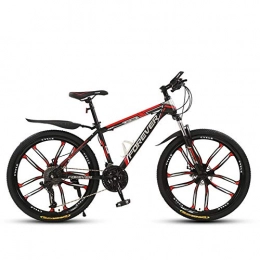 WLWLEO Mountain Bike WLWLEO Mens Mountain Bike 26 Pollici -Alto tenore di Carbonio in Acciaio Hardtail Mountain Bike con Assorbimento di Scossa Freni a Disco Doppio Bicicletta per Outdoor Sport Ciclismo, D, 26" 24 Speed