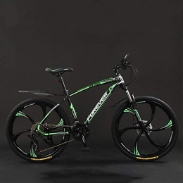 WLWLEO Bici WLWLEO Mens Mountain Bike Mountain Bike Fuoristrada Bicicletta da 26 Pollici a 21 / 24 / 27 / 30 velocità con Sedile Regolabile a Sospensione Anteriore, Outdoor Hardtail Mountain Bike, B, 26" 30 Speed