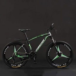 WLWLEO Mountain Bike WLWLEO Mountain Bike per Uomo Donna Mountain Bike da 24 Pollici con Coda Rigida Telaio in Acciaio ad Alto tenore di Carbonio Doppio Freno a Disco MTB all Terrain per i Viaggi pendolari, C, 24" 21 Speed