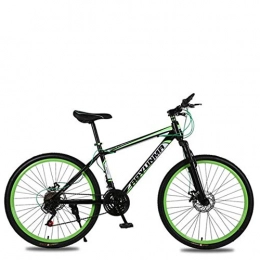 WND Mountain Bike WND Mountain Bike Bicicletta 26 Pollici 21 Speed ​​Shock Freni a Doppio Disco Studente Adulto Uomo e Donna, Nero e Verde, 26 Pollici