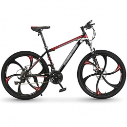 WPW Bici WPW Adulti Mens Mountain Bike, Uomini Donne 24 velocità 26 Pollici Ruota MTB Sospensione Bicicletta da Montagna Fuoristrada (Color : Rosso, Taglia : 24inches)