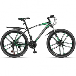 WPW Mountain Bike WPW Mountain Bike 24 velocità 26 Pollici 3 Ruote a Razze Biciclette a Doppia Sospensione, 10 Ruote Cutter (Color : 21-Speed Green, Taglia : 26inches)