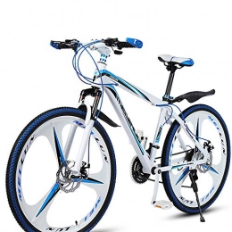 WSJIANP Mountain Bike WSJIANP Mountain Bike, Assorbimento degli Urti Mountain Bike per Adulti, 21 24-velocit Mountain Bike, con 3 Cutter Wheel Doppio Freno A Disco Mountain Trail Bike Blu 21-velocit-26inch