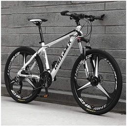 WSJYP Mountain Bike WSJYP Mountain Bike da 26 Pollici, Acciaio al Carbonio a velocità Variabile 21 / 24 / 27 / 30 MTB a Sospensione Completa MTB, Guida Bici Resistente e Confortevole, 24 Speed-A