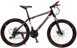 WSJYP Mountain Bike WSJYP Mountain Bike per Adulti, Mountain Bike da 26 Pollici in Acciaio al Carbonio, Bici a 21 velocità con Sospensione Completa MTB, 21 velocità con Freni a Doppio Disco, Mountain Bike, Red