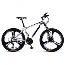 WSZGR Mountain Bike WSZGR Sospensione Completa Bicicletta da Montagna Uomo, 26 Pollici Racing Adulto Bicicletta da Montagna, MTB Forchette, Racing Bicicletta Bici per Donne Bianco E Nero 26", 21-velocità