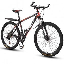 WXXMZY Mountain Bike WXXMZY Mountain Bike, Mountain Bike da 26 Pollici per Adulti da Uomo E da Donna, Telaio in Acciaio al Carbonio Leggero (Color : Red, Size : 27 Speed)