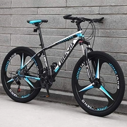 WYBD.Y Bici WYBD.Y 27 Alta qualità Mountain Bike della Sospensione Anteriore Ruote da 24 / 26 Pollici, Telaio in Acciaio al Carbonio Bici da Strada, Blu, 24inch