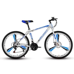 WYBD.Y Bici WYBD.Y Mountain Bike Freno a Disco Fuoristrada a Doppio Disco da Corsa per Uomini e Donne. Bicicletta per Adulti Bicicletta da 26 Pollici / 30, Blu, 24 Shift