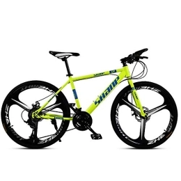 XBSLJ Mountain Bike XBSLJ Mountain Bike, Bici da Città - Country Mountain Bike, Freno a Doppio Disco da 24 / 26 Pollici, Bicicletta per Cambio Country, MTB per Adulti con Sedile Regolabile, Giallo, 3 coltelli