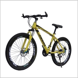 XER Mountain Bike XER Mens Mountain Bike, 17" Telaio in Acciaio Pollici, unità Ammortizzatore forcelle Anteriore 21 / 24 / 27 / 30 velocità Regolabili, Giallo, 21 Speed