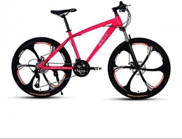 XHCP Mountain Bike XHCP Fat Tire Mountain Bike Mens, 26 Pollici Bici da Neve per Adulti, Bici da Crociera con Freno a Doppio Disco, Bici da Spiaggia, Ruote Larghe, Rosa, 27 velocità