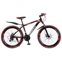 XHJZ Bici XHJZ 26 Pollici Mountain Bike, PVC e Grip Tutto Alluminio Pedali e Gomma, Struttura in Acciaio e Lega di Alluminio Alto tenore di Carbonio, Doppio Freno a Disco, Rosso, 27 Speed