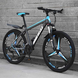 XRQ Mountain Bike XRQ Outroad Mountain Bike 21 / 24 / 27 / 30 velocità della Bicicletta 26 Pollici Road Racing Speed ​​Bike Commuter Biciclette Doppio Freno a Disco, Blu, 21speed