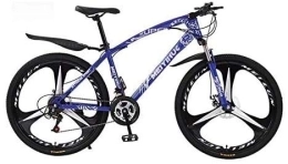 XSLY Mountain Bike XSLY Freno a Disco 26 Pollici Mountain Bike Box Bike for Adulti Acciaio al Carbonio 24 velocità Mountain Bike Hardtail all Terrain Doppio Damping (Color : Blu)