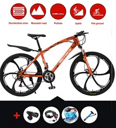 XYQCPJ Bici XYQCPJ Bicicletta da Montagna, 26 Pollici 21 velocità Variabile Mountain City Bike con 6 Rotella di Taglio Doppio Freno A Disco Sicurezza Unisex