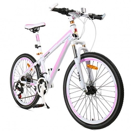 XYZLEO Mountain Bike XYZLEO Mountain Bike 24 velocità Mountain Bikes 24 Pollici Luce Moda Telaio A Palo Basso Progettato per Le Donne Bicicletta Prestazioni Stabili Smorzamento MTB Doppio Freno A Disco MTB