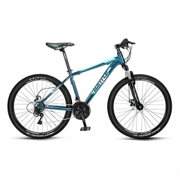 zcyg Mountain Bike zcyg Bike Mountain da 26 Pollici in Bici con Sospensione Completa Telaio in Acciaio al Carbonio, 24 velocità, Freno A Doppio Disco E Biciclette Anti-Slip A Doppia Sospensio(Color:Blu)