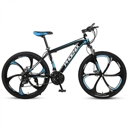 zcyg Mountain Bike zcyg Mountain Bike 24 / 26 Pollici, Bicicletta A 21 velocità con Sospensione Completa, Corsa su Strada per Ciclismo MTB con Freno A Doppio Disco Anti-Slip per UOM(Size:24inch-B, Color:Nero+Blu)