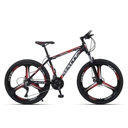 zcyg Mountain Bike zcyg Mountain Bike con Ruote da 26 Pollici, 21 velocità, con Telaio in Acciaio al Carbonio Elevato, Freno A Doppio Disco E Bici Anti-Slip A Sospensione Anteriore(Color:Nero+Rosso)