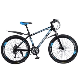 ZKHD Mountain Bike ZKHD 26 Pollici, 40 Razze, Freno A Doppio Disco Ruota in Acciaio Montagna 27-velocità Alto Tenore di Carbonio, Ammortizzante E velocità Variabile off-Road Moto, Black Blue, 26 Inches