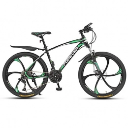 ZTIANR Mountain Bike ZTIANR 24" 26" Mountain Bike Ciclo - Rare 6 Razze in Lega Mag - 21 / 24 / 27 / 30 Marce Freni A Disco Meccanici, Verde, 24 inch 27 Speed