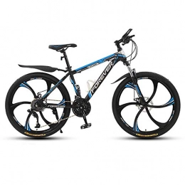 ZWPY Mountain Bike ZWPY Bicicletta da Montagna Hardtail, Bici da Strada, Ruote da 26 Pollici, Biciclette da Fuoristrada A 21 velocit, Doppio Freno A Disco, Ruote A 6 Razze, Regali per Gli Amici (Nero Blu)