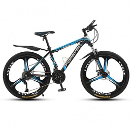 ZWPY Mountain Bike ZWPY Mountain Bike da 26" con 3 Ruote da Taglio, Biciclette da Fuoristrada in Acciaio Ad Alto Tenore di Carbonio, con Freni A Disco Meccanici, 24 velocit, Adatte per Altezza 160-180 Cm, Black Blue