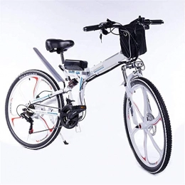 Leifeng Tower Bicicleta de montaña eléctrica plegables Alta velocidad 35km todopoderoso motor de bicicleta eléctrica / h Suspensión 26''4.0 Grandes neumáticos de bicicletas de montaña bicicleta plegable eléctrica de edad Mujeres / Hombres LED de luz de la