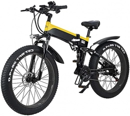CASTOR Bicicleta Bicicleta electrica Bicicleta eléctrica plegable para adultos, marco de aleación ligero 26 pulgadas neumáticos de la bicicleta eléctrica de montaña con pantalla LCD, motor de 500 vatios, 21 / 7 velocida