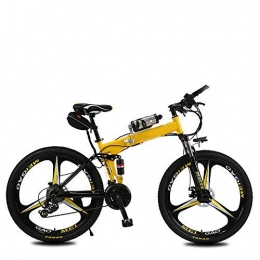 YOUSR Bicicleta Bicicleta Plegable Litio Elctrico Plegable Bicicleta De Montaa Elctrica 26 Pulgadas 21 Velocidad 36V Adulto Una Vida Redonda 20-25KM 6.8A Yellow