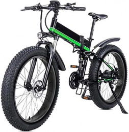 Fangfang Bicicleta Bicicletas Eléctricas, Adultos Montaña bicicleta eléctrica, 26 pulgadas plegable de la batería de litio bicicleta eléctrica Viajes 4.0 Fat Tire 21 Velocidad extraíble con asiento trasero de 1000W de m