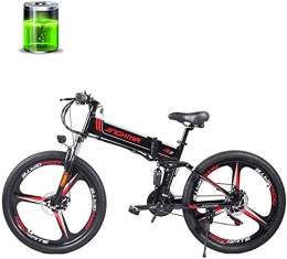 CCLLA Bicicleta CCLLA Bicicleta de montaña eléctrica de 26 Pulgadas, Motor de 48V350W, batería de Litio de 12.8AH, Frenos de Disco Doble / Bicicleta de Cola Suave con suspensión Completa, 21 velocidades / Faros L