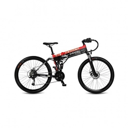 CYYC Bicicleta de montaña eléctrica plegables CYYC Velocidad Variable Plegable Impulso Bicicleta Elctrica Bicicleta De Montaa 48V10Ah Sigilo Batera De Litio 400W Motor-Negro Rojo