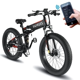 Fafrees Bicicleta Fafrees Bicicleta eléctrica 26 * 4" neumáticos montaña Bicicleta eléctrica con 10AH Batería de Litio extraíble 3.5" Instrumento Inteligente Shimano 21-Vel ​​Nieve Playa MTB