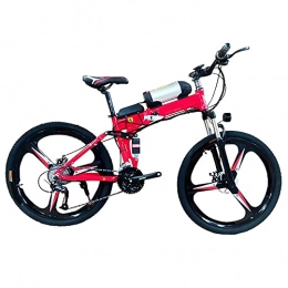 JieDianKeJi Bicicleta de montaña eléctrica plegables JieDianKeJi E-Bike Bicicletas eléctricas E Bicicleta Plegable, batería de 36 V, Bicicleta eléctrica Plegable de 26 Pulgadas con Motor de 350 W y Engranajes de 21 velocidades, para Hombres y Mujeres