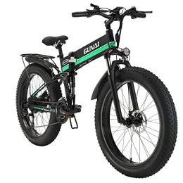 KELKART Bicicleta KELKART Fat Tire - Bicicleta eléctrica de montaña de 26 Pulgadas con Pantalla LCD, batería de Ion de Litio extraíble de 48 V y Sistema de Freno hidráulico Delantero y Trasero para Hombres y Mujeres