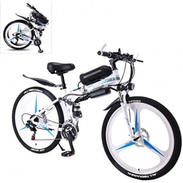 KOWE Bicicleta de montaña eléctrica plegables KOWE Bicicleta Eléctrica, Bicicleta Eléctrica Plegable De 26 Pulgadas con Frenos De Disco Duales, Batería De Iones De Litio Extraíble De 36V / 10Ah, Motor De Engranaje Sin Escobillas De 350 Vatios