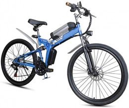 PARTAS Bicicleta PARTAS Bicicleta elctrica, Bici de montaña plegable elctrica, 26 bicicletas * 4Inch Fat Tire 7 velocidades Ebikes hbrido for adultos con luz delantera LED de doble freno de disco de la bicicleta de