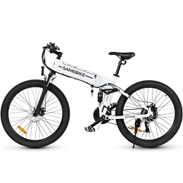 Samebike Bicicleta de montaña eléctrica plegables SAMEBIKE Bicicleta eléctrica 26" Fatbike Bicicleta Montaña Plegable Ebike, 48V / 12, 5Ah Batería, Shimano 21 Vel, Pedal Assist, Instrumento a Color TFT Adultos Urbana