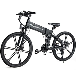 Samebike Bicicleta de montaña eléctrica plegables SAMEBIKE LO26-II El Nuevo Bicicleta Electrica Montaña Bicicleta Electrica Plegable 48V 10, 4AH Bicicletas Electricas Shimano 7 Marchas con Instrumento LCD a Color TFT