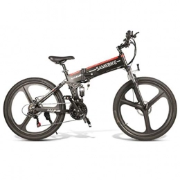 SHTST Bicicleta de montaña eléctrica plegables SHTST Bicicleta eléctrica de 26 Pulgadas - Bicicleta eléctrica MTB con batería de Litio de 48 V 8 Ah, Frenos de Disco de absorción de Impactos de Alta Resistencia, Motor de 500 W a 25 km / h