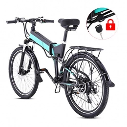 SPORTS Bicicleta SPORTS WERTY Folding Mountain Bicicleta eléctrica 26 Pulgadas 48V 10.4AH de Iones de Litio Fuente de alimentación de 500 vatios de Motor de aleación de Aluminio Bicicletas con Faros LED Integrado