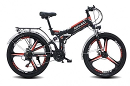 T-XYD Bicicleta T-XYD Bicicleta de montaña eléctrica, 350W 21 Speed Scooter eléctrico Plegable de Bicicleta eléctrica, 48V10AH, Absorción de Choque Doble, Freno de Disco Doble, Faros LED