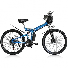 WPeng Bicicleta WPeng Bicicleta Eléctrica 350W 26'' 48V, Bicicleta Eléctrica Plegable Urbana Portátil, Unisex Adultos Trekking MTB, IP54 Diseño Impermeable Ebike, Batería Extraíble, Viajes Diarios, Azul