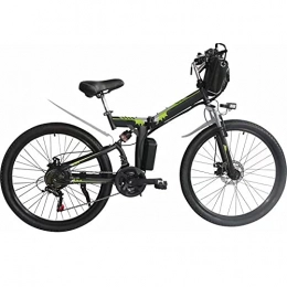 WPeng Bicicleta de montaña eléctrica plegables WPeng Bicicleta Montaña Eléctrica, Adultos Bicicleta Eléctrica Plegable Portátil, Neumático Grueso 26 Pulgadas, Batería Litio Extraíble Oculta 36V 10Ah para Asistencia Movilidad, Viajes, Exteriores, Verde